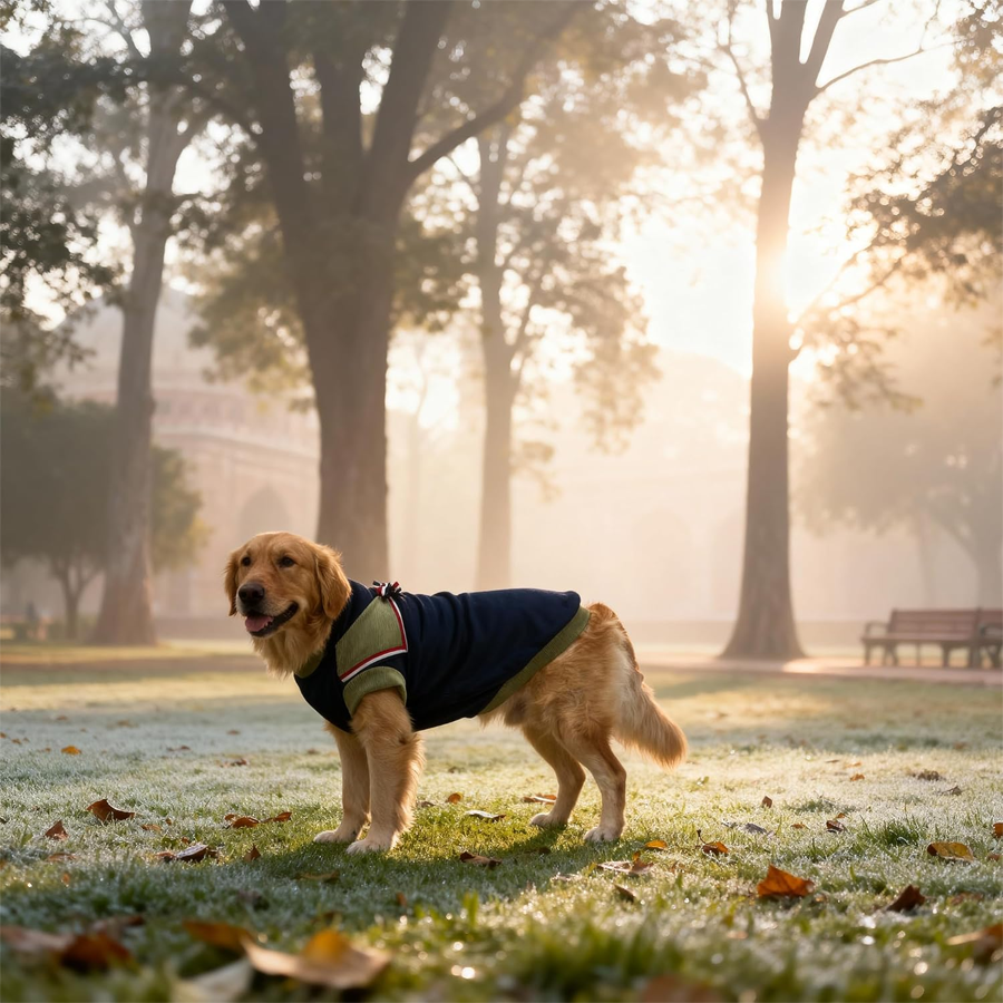 Cozy Corduroy Knit Dog Jacket