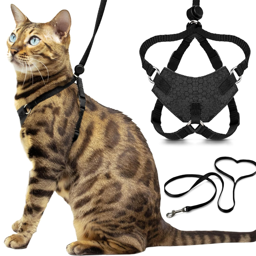 Escape Proof Padded Cat Harness Set